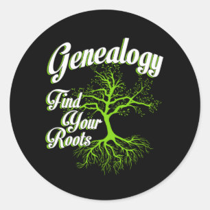 Find Your Roots Genealogy Family Historian Gift Classic Round Sticker