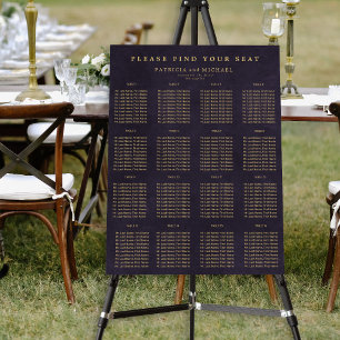 Find your seat gold purple wedding seating chart foam board