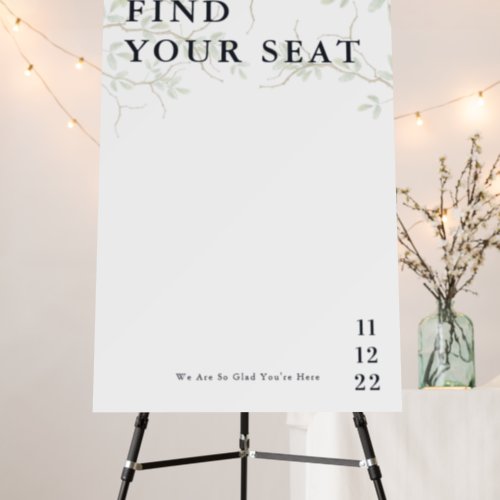 Find Your Seat  Oak Tree Wedding Sign