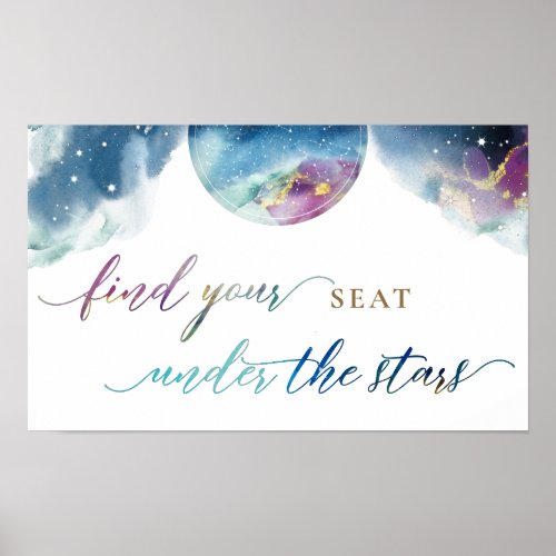 Find your Seat Under The Stars Celestial  Sign