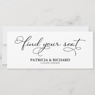 Find your Seat Wedding Seating Chart Title Card