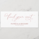 Find your Seat Wedding Seating Chart Title Card