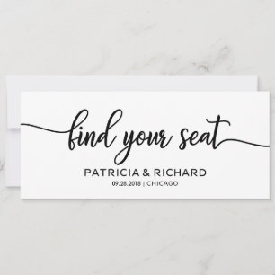 Find your Seat Wedding Seating Chart Title Card