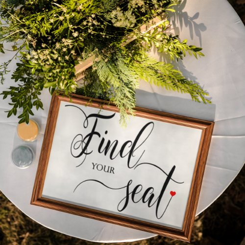 Find your seat wedding sign 8x10