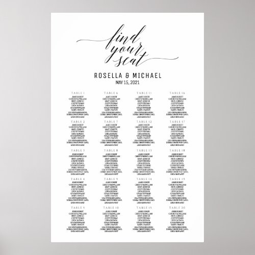 Find Your Seat _ Wedding Table Seating Chart
