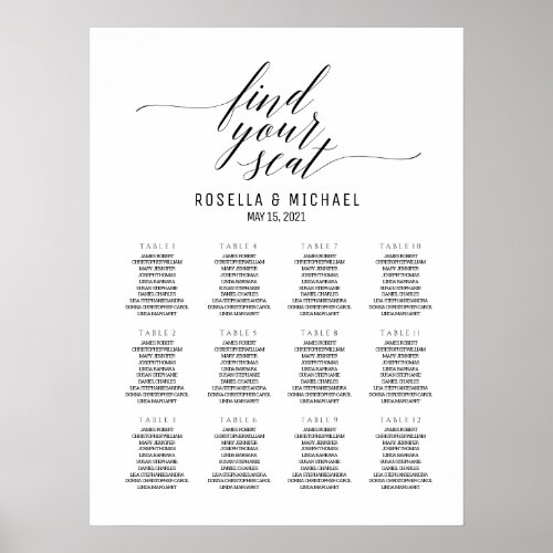Find Your Seat _ Wedding Table Seating Chart N2
