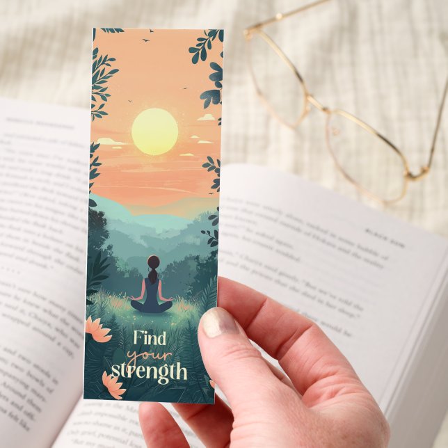 Find Your Strength Motivational Bookmark (Hand)
