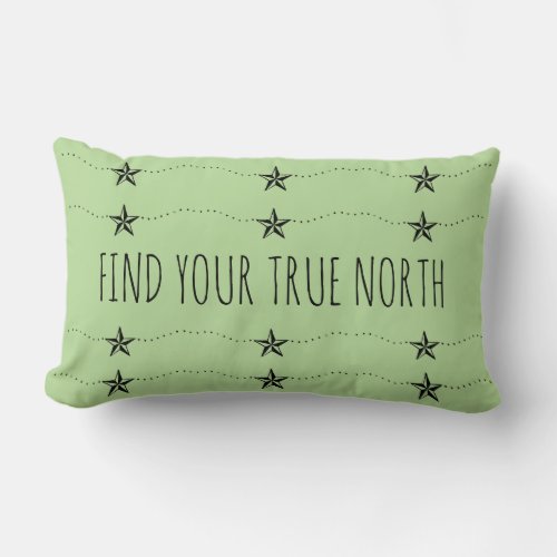 Find Your True North Inspirational Lumbar Pillow