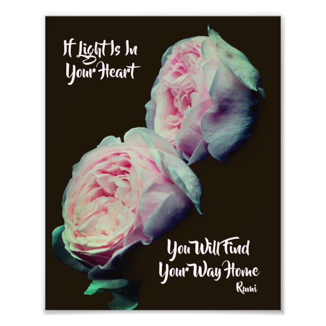 Find Your Way Home Inspirational Rumi Quote Photo Print (Front)