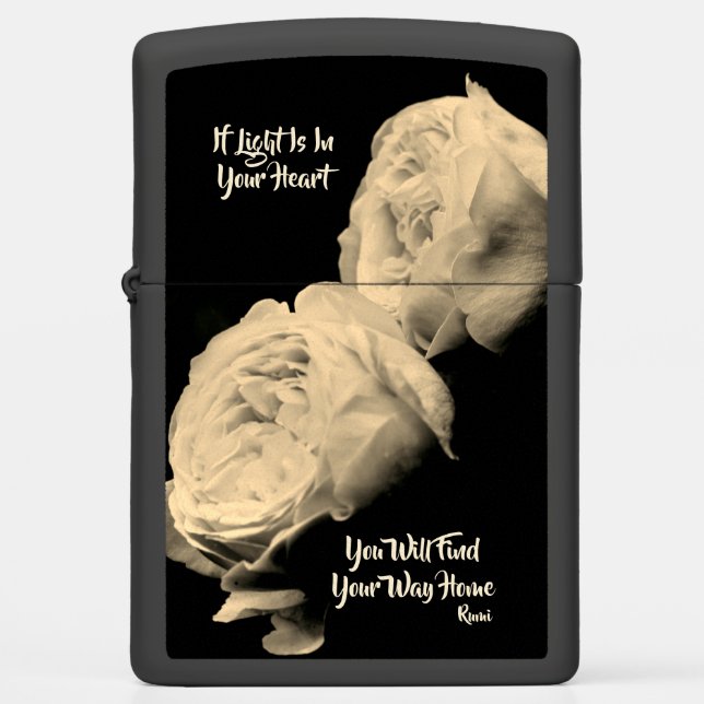 Find Your Way Home Inspirational Rumi Quote  Zippo Lighter (Front)