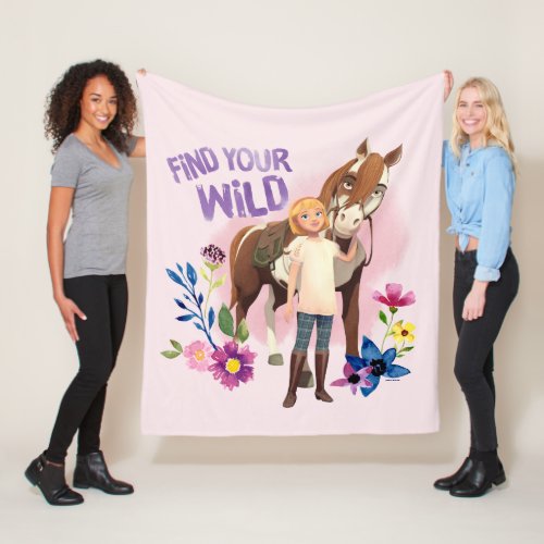 Find Your Wild Boomerang  Abigail Fleece Blanket