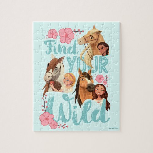Find Your Wild Friends Floral Graphic Jigsaw Puzzle