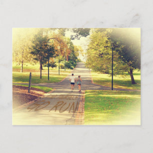Find Yourself Go Run at Fitzroy Gardens Melbourne Postcard
