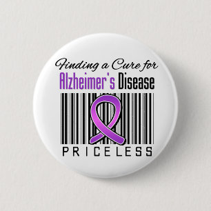 Finding a Cure For Alzheimers Disease PRICELESS Pinback Button
