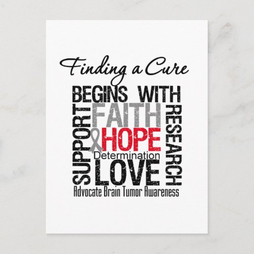 Finding a Cure For Brain Tumors Postcard