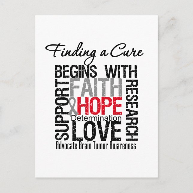 Finding a Cure For Brain Tumors Postcard (Front)