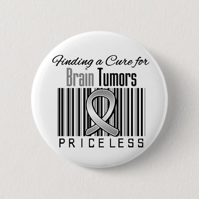 Finding a Cure For Brain Tumors PRICELESS Pinback Button (Front)