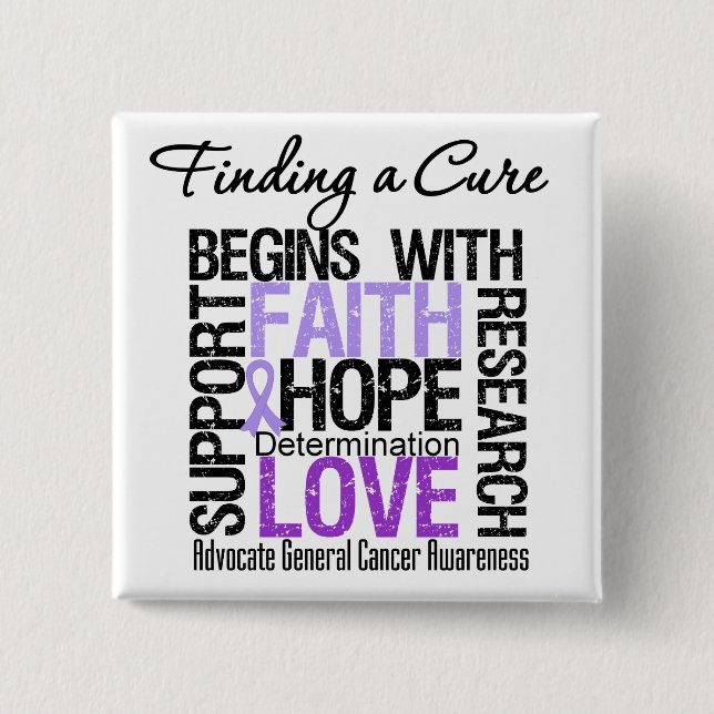 Finding a Cure For Cancer Pinback Button (Front)