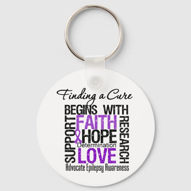 Finding a Cure For Epilepsy Keychain (Front)