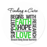 Finding a Cure For Kidney Disease (Green) Classic Round Sticker