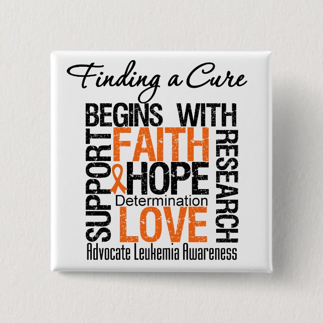 Finding a Cure For Leukemia Pinback Button (Front)