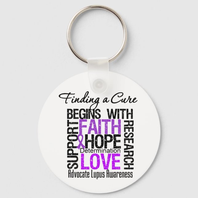 Finding a Cure For Lupus Keychain (Front)