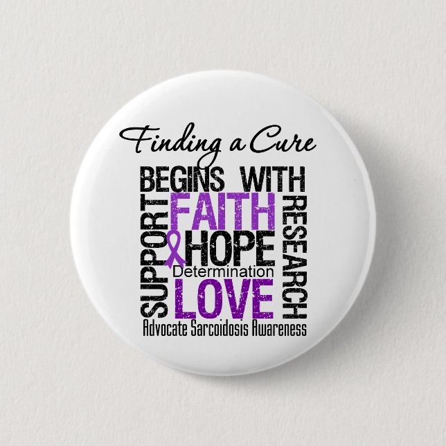 Finding a Cure For Sarcoidosis Pinback Button (Front)