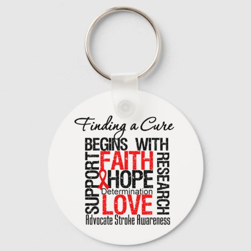 Finding a Cure For Strokes Keychain