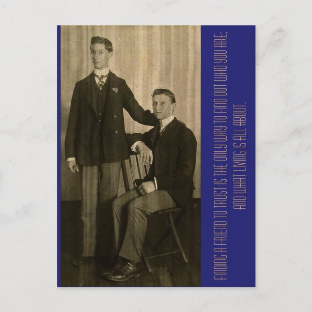 Finding a trustworthy friend is the only way to... postcard (Front)