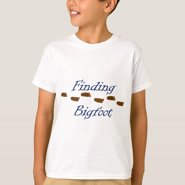Finding Bigfoot with Footprints T-Shirt (Front)