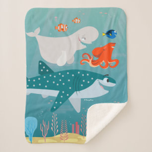 Finding Dory A Journey Beneath the Sea Sherpa Blanket