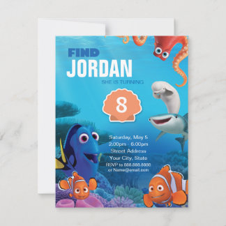 Finding Dory Birthday Invitation
