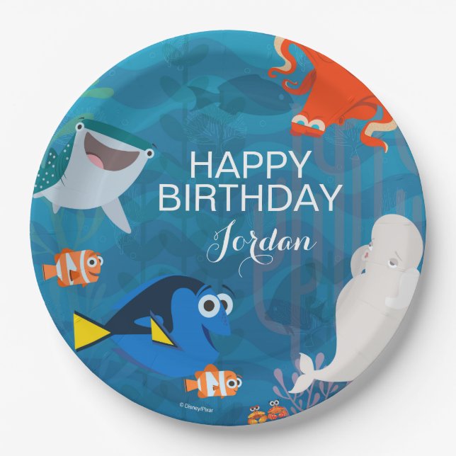 Finding Dory Birthday Paper Plates (Front)