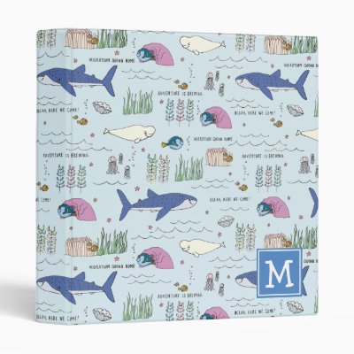 Finding Dory Blue Cartoon Pattern Binder
