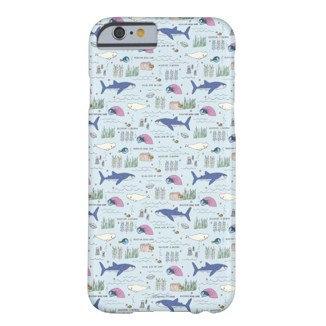 Finding Dory Blue Cartoon Pattern Case-Mate iPhone Case (Back)
