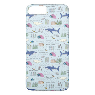 Finding Dory Blue Cartoon Pattern iPhone 8 Plus/7 Plus Case