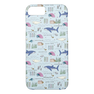 Finding Dory Blue Cartoon Pattern iPhone 8/7 Case