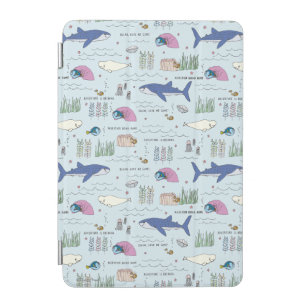Finding Dory Blue Cartoon Pattern iPad Mini Cover