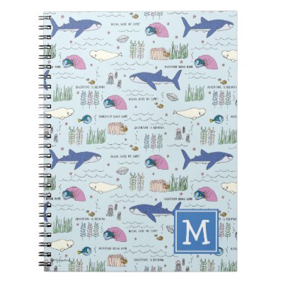 Finding Dory Blue Cartoon Pattern Notebook