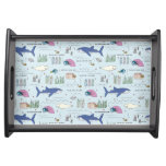 Finding Dory Blue Cartoon Pattern Serving Tray