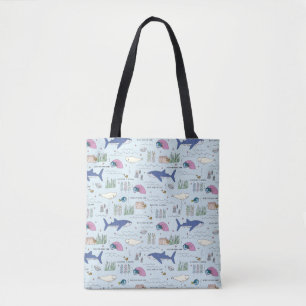 Finding Dory Blue Cartoon Pattern Tote Bag