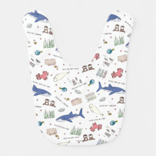 Finding Dory Cartoon White Pattern Baby Bib