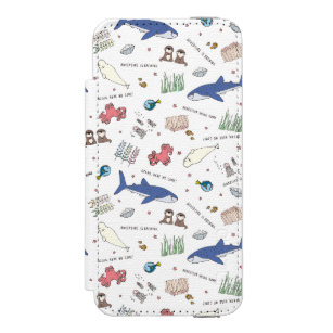 Finding Dory Cartoon White Pattern Wallet Case For iPhone SE/5/5s