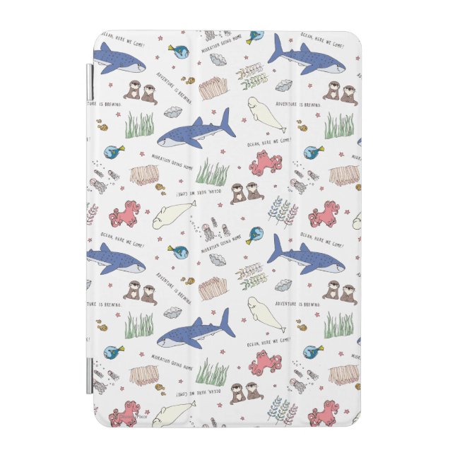 Finding Dory Cartoon White Pattern iPad Mini Cover (Front)