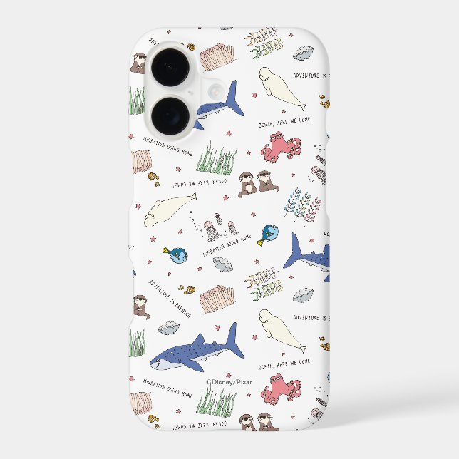 Finding Dory Cartoon White Pattern Iphone Case (Back)