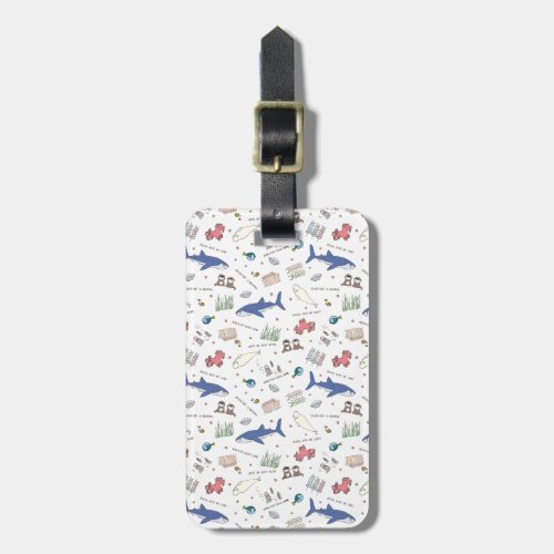 Finding Dory Cartoon White Pattern Luggage Tag