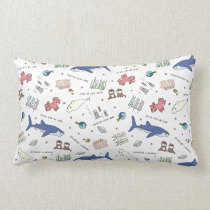 Finding Dory Cartoon White Pattern Lumbar Pillow