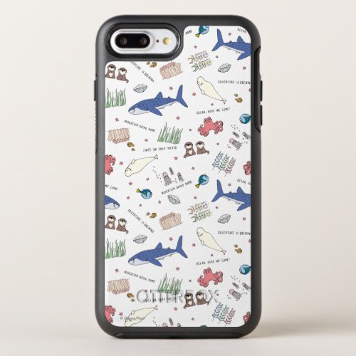 Finding Dory Cartoon White Pattern OtterBox Symmetry iPhone 8 Plus7 Plus Case