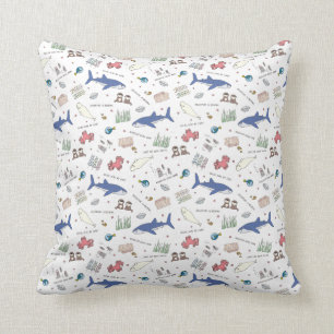 Finding Dory Cartoon White Pattern Throw Pillow