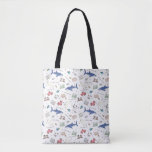 Finding Dory Cartoon White Pattern Tote Bag